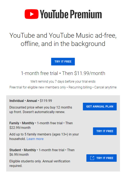 Youtube đồng loạt tăng giá gói Premium ở nhiều quốc gia, có nơi cao hơn
