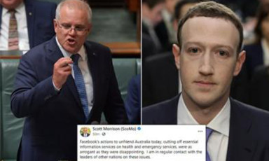 Úc bắt Google và Facebook phải trả tiền cho tin tức mà hãng có được