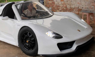 Thanh niên 18 tuổi phố núi tự chế siêu xe giống Porsche 918 Spyder giá "trăm tỷ"