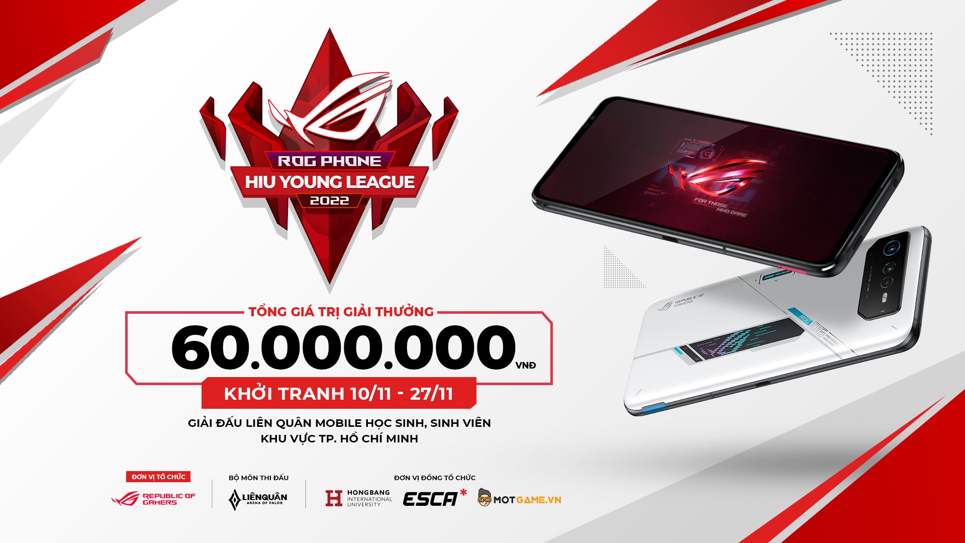 Khởi tranh giải đấu ROG PHONE HIU YOUNG LEAGUE 2022 bộ môn Liên Quân Mobile!